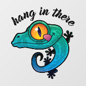 Hang daar de kleurrijke Gecko op Raamsticker (Vel)