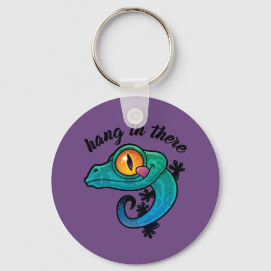 Hang daar de kleurrijke Gecko op Sleutelhanger (Voorkant)