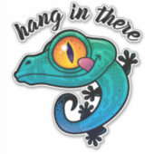 Hang daar de kleurrijke Gecko op Sticker (Voorkant)
