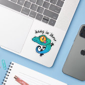 Hang daar de kleurrijke Gecko op Sticker (Laptop met iPhone)
