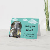 Hang daar gevederde vriend krijgen goed kaart (Voorkant)