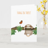 'Hang daar in' baby slothkaart Kaart (Gele Bloem)