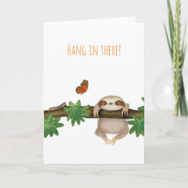 'Hang daar in' baby slothkaart Kaart