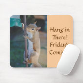 Hang daar in, eekhoorn op Vogelvoeder Muismat (Met muis)