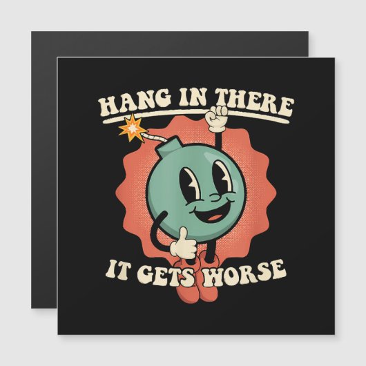 Hang daar in, het wordt nog grappiger Cartoon bom (Voorkant / Achterkant)