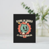 Hang daar in, het wordt nog grappiger Cartoon bom Informatiekaartje (Staand voorkant)