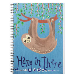 "Hang daar in" Sloth Spiral Notitieboek