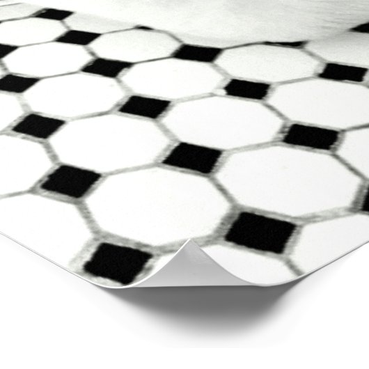 Hang daar zwart en wit Poster (Hoek)