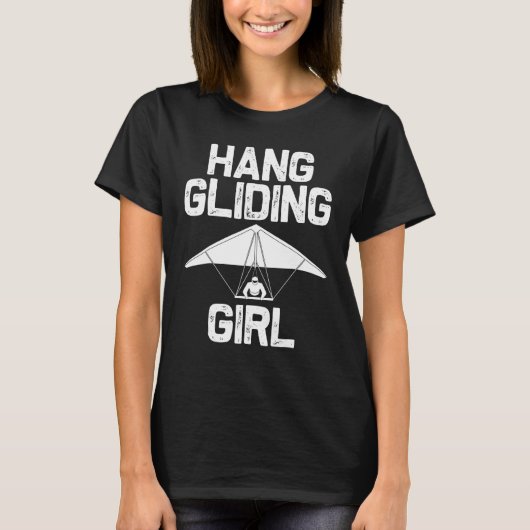 Hang de Gliding Girls Kinder op Glider Pilot Flyer T-shirt (Voorkant)