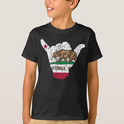 Hang de Loose Californische vlag T-shirt (Voorkant)