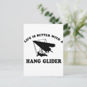 Hang de Vectordesign van de Glider Briefkaart (Staand voorkant)