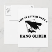 Hang de Vectordesign van de Glider Briefkaart (Voorkant / Achterkant)