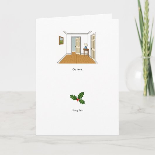 Hang deze kerstkaart op kaart (Voorkant)