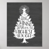 Hang een het Schitteren Citaat van de Ster | Art P Poster (Voorkant)