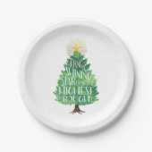 Hang een stralende ster Kerstmis Papieren Bordje (Voorkant)