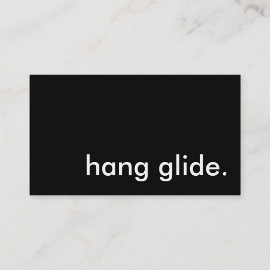 hang glide op. visitekaartje (Voorkant)