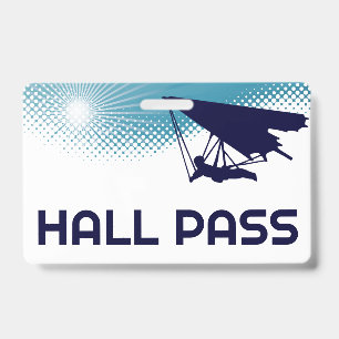 Hang glide Teacher Hall Pass Badge