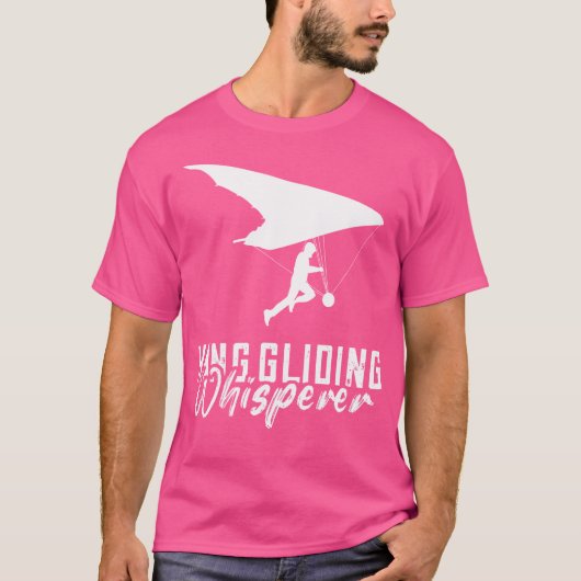 Hang Glider Soaring Gliding Pilot Hang Gliding Whi T-shirt (Voorkant)