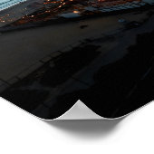 Hang Glider Soaring Over Coastal Ferris Wheel  Poster (Hoek)