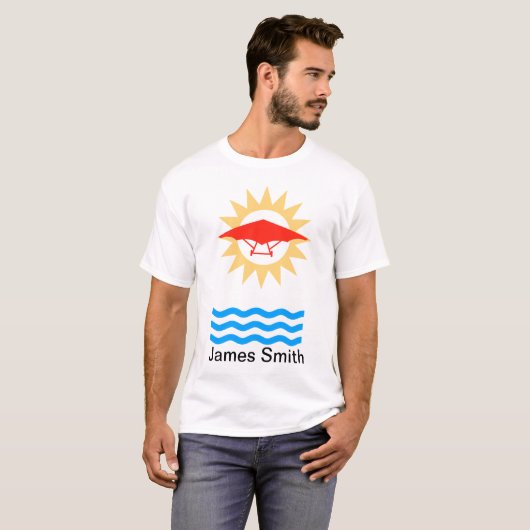 Hang Glider, Zon en Zee T-shirt (Voorkant volledig)
