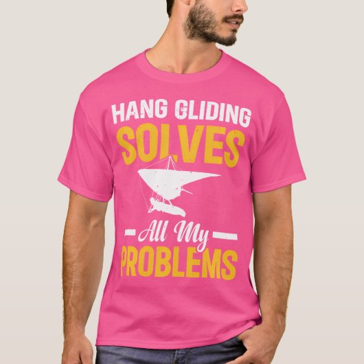 Hang Gliding lost al mijn problemen op - Funny Han T-shirt (Voorkant)