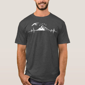 Hang Gliding Pilot Heartbeat Hang Glider EKG T-shirt