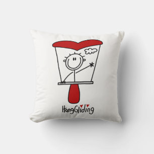 Hang Gliding Stick Figuur Kussen