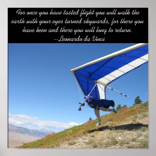 Hang Gliding Takeoff Poster (Voorkant)