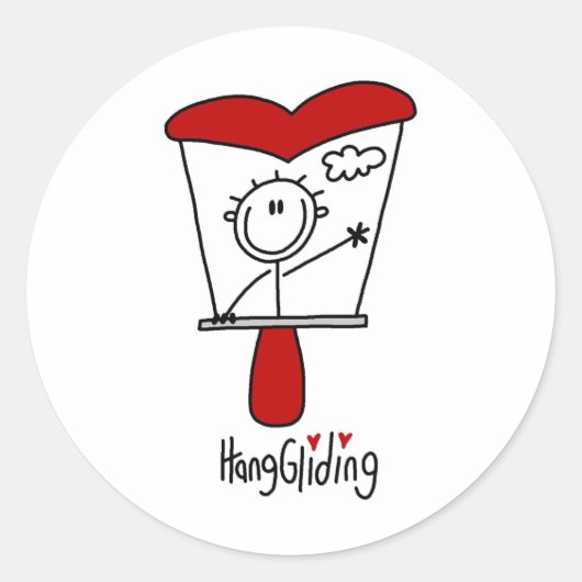 Hang glijden ronde sticker (Voorkant)