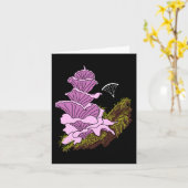 Hang glijden Roze Pagode Paddenstoel Kaart (Gele Bloem)