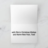 HANG GLIJDENDE WENSEN OP KERSTMIS OVER MIJLEN FEESTDAGEN KAART (Binnen)