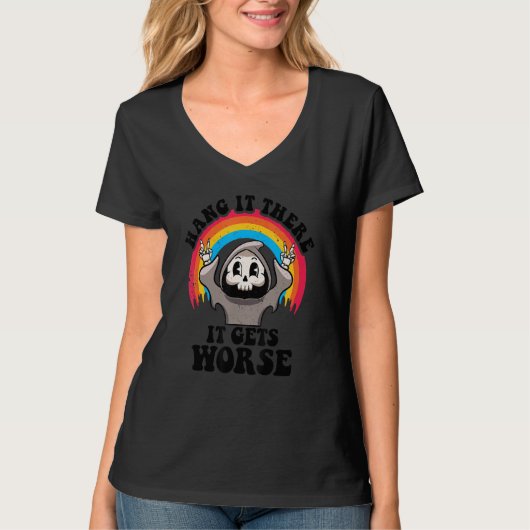 Hang hem daar neer, het wordt nog erger als dread  t-shirt (Voorkant)