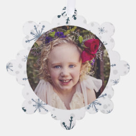 Hang het aan de boomfoto & aangepaste begroeting ornament kaart