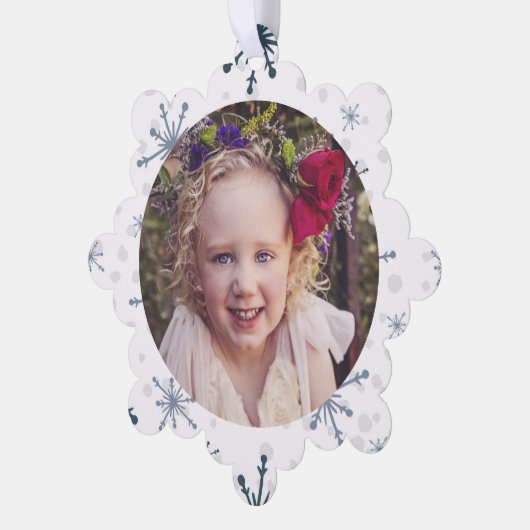 Hang het aan de boomfoto & aangepaste begroeting ornament kaart (Links)