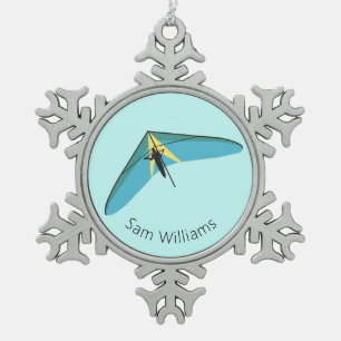 Hang het Glijdend Tin Sneeuwvlok Ornament