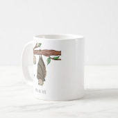 Hang in daar Cute Bat Slaping Persoonlijk Koffiemok (Voorkant links)