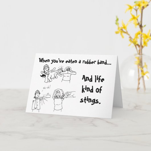 Hang in daar Kaart (Gele Bloem)