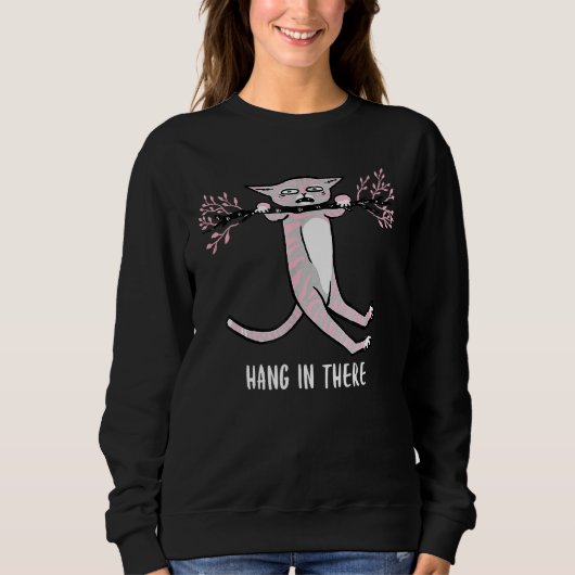 Hang in Daar Kat Humor Leuke kitten Kat Van Katten Trui (Voorkant)