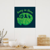 Hang in daar Magische Chameleon Poster (Keuken)