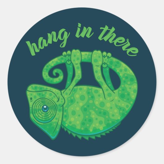 Hang in daar Magische Chameleon Ronde Sticker (Voorkant)