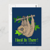 Hang in daar Sleuf op een boomtak Briefkaart (Voorkant / Achterkant)