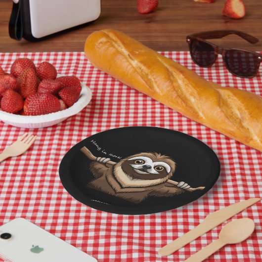 "Hang in daar": Slots bemoedigende woorden Papieren Bordje (Picknick)