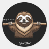 "Hang in daar": Slots bemoedigende woorden Ronde Sticker (Voorkant)