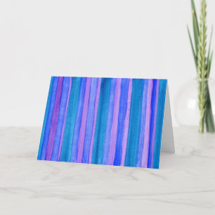Hang in daar-Turquoise, Blauw, Violet Stripes Kaart