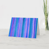 Hang in daar-Turquoise, Blauw, Violet Stripes Kaart (Voorkant)