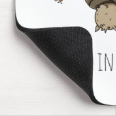 Hang in de Cartoon van het blote bad Muismat (Hoek)