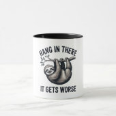 Hang in de luiaard grappig sarcastisch ontwerp mok (Midden)