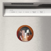 Hang in Drie Humoristische Tabby Cat Magnet (Insitu (Vaatwasser))