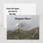 Hang in het Inspirerend gebergte in Fog Photo Briefkaart (Voorkant / Achterkant)