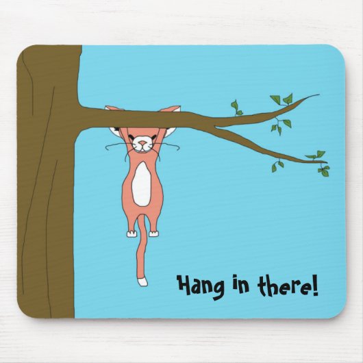 Hang in Mousepad met Marshmallow de Kat Muismat (Voorkant)